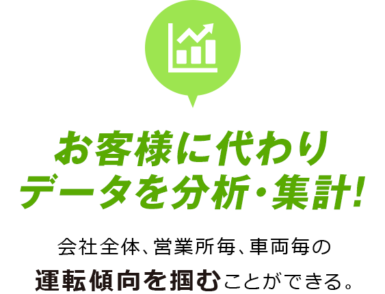 お客様に代わりデータを分析・集計！